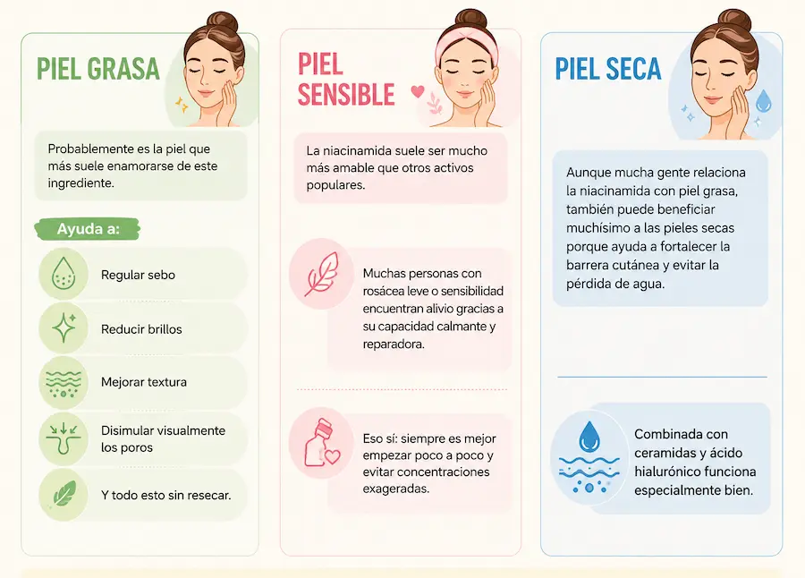 Niacinamida tipos de piel